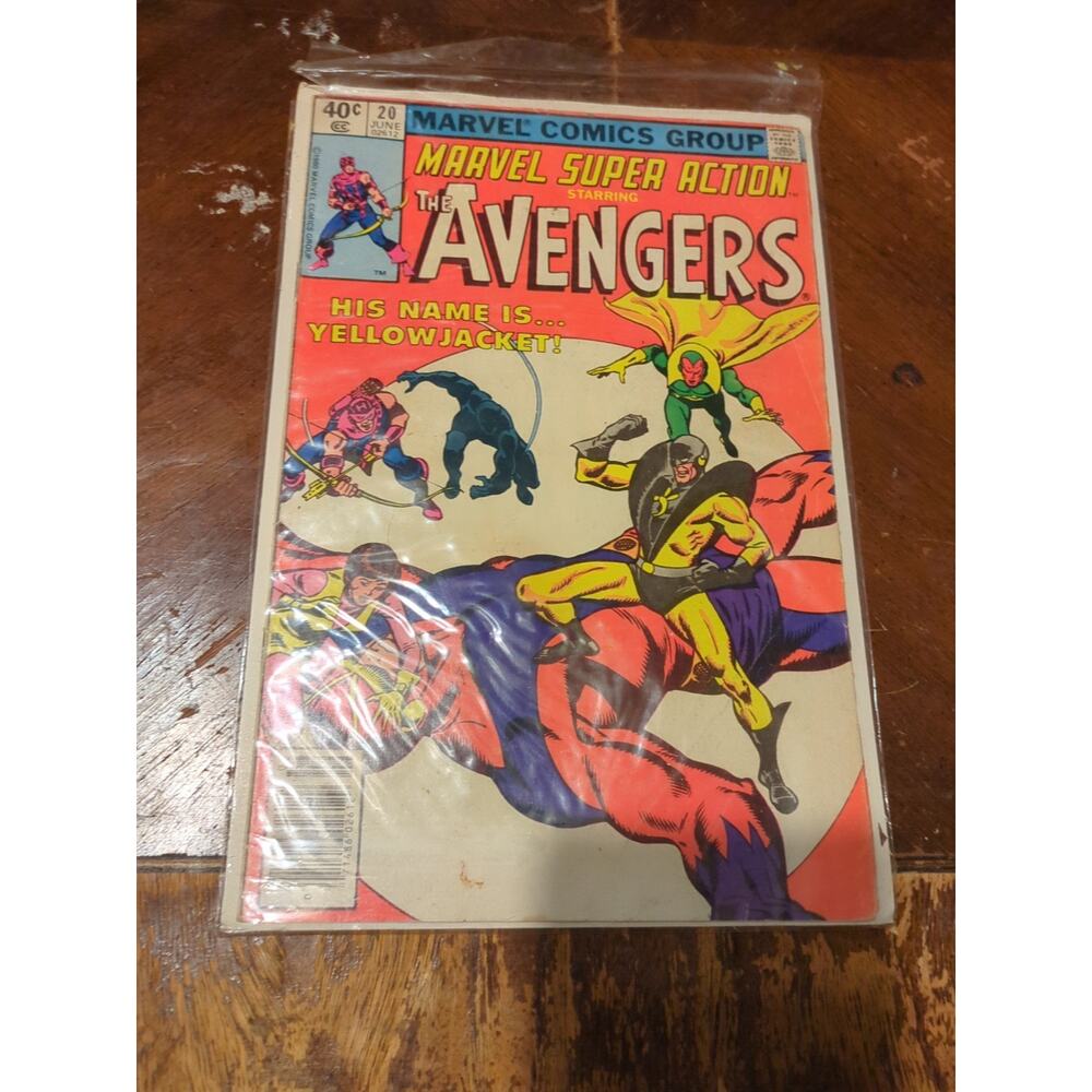 Vintage 1980 Marvel Super Action Avengers #20 Comic